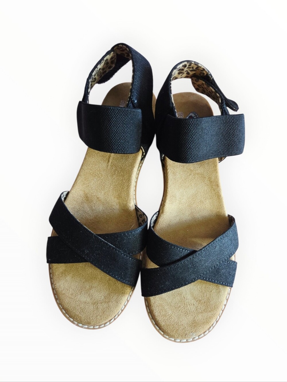 Bobs By Sketchers Black Casual Strap Sandals 8.5